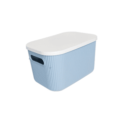 Aufbewahrungsbox mit Deckel 6l Serie Alythia Blau