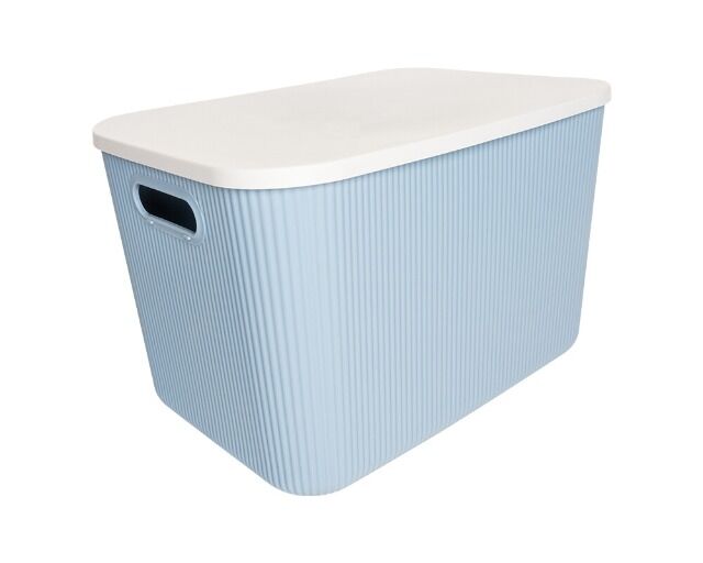 Aufbewahrungsbox mit Deckel 21l Serie Alythia Blau