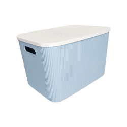 Aufbewahrungsbox mit Deckel 21l Serie Alythia Blau