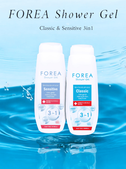 FOREA Shower Gel 3in1 Sensitive - 750 ml Made in Germany - EUR1 