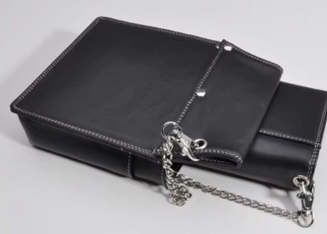 Kellnerbörse Kellnergeldbörse Kellner Geldbörse Börse Set Halfter Kette Neu