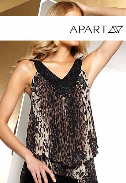 Chiffon-Plisseekleid m. Perlen, Leomuster