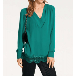 Designer-Bluse, smaragd