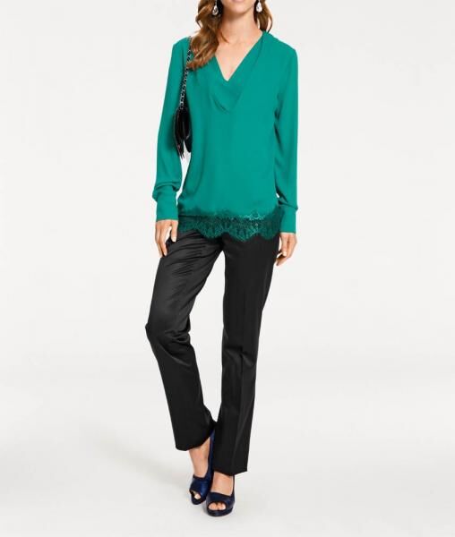 Designer-Bluse, smaragd