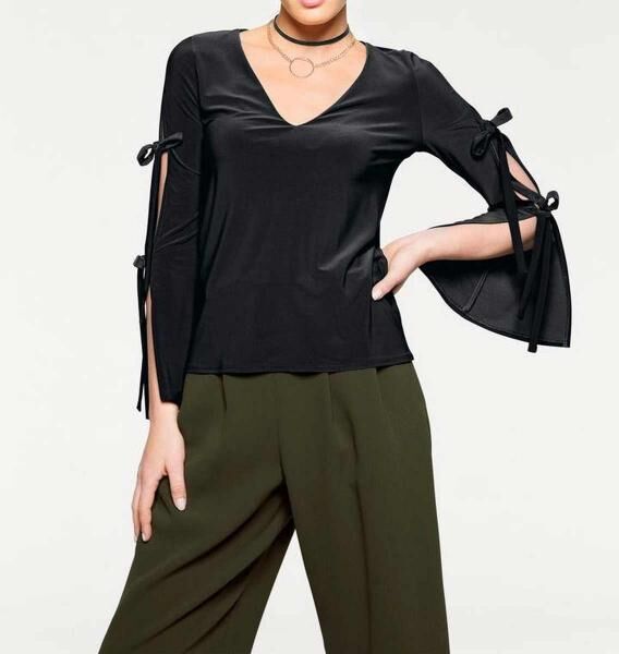 Designer-Jerseyshirt, schwarz