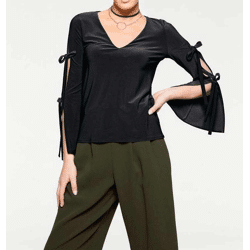 Designer-Jerseyshirt, schwarz