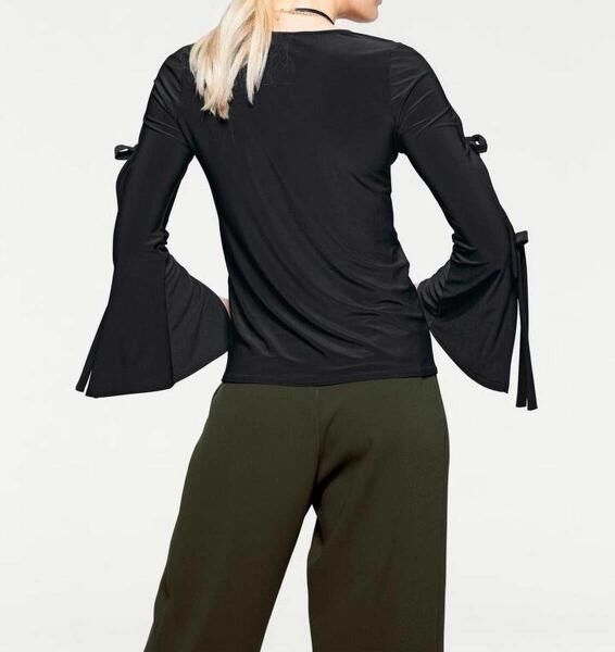 Designer-Jerseyshirt, schwarz