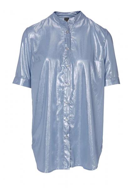 Longbluse, blau