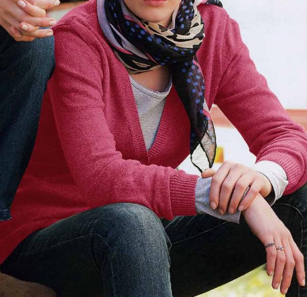 Marken-Strickjacke, beere