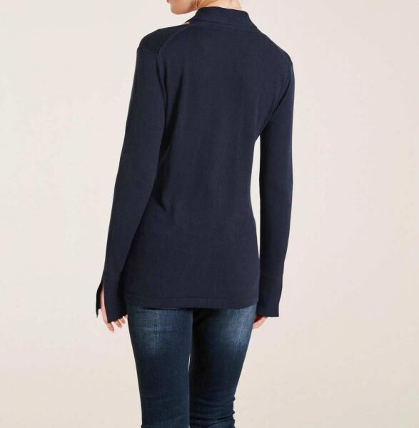 Pullover m. Schluppe, marine