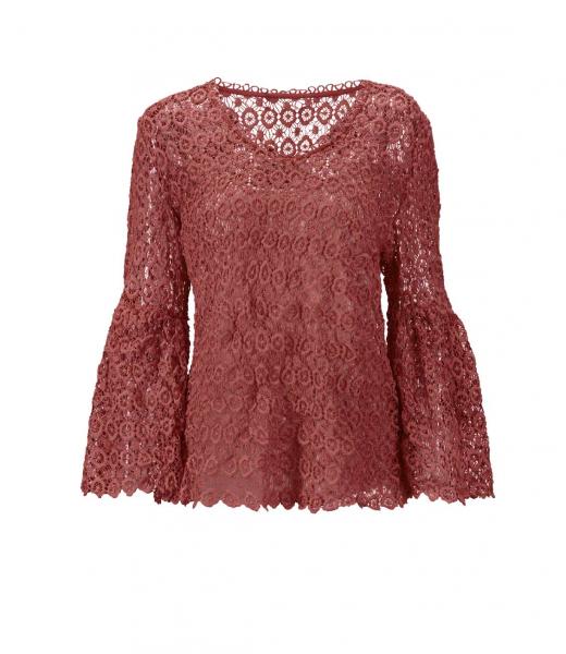 Spitzenbluse + Top, melone