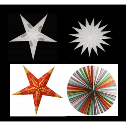 12 Papiersterne Hängelampe Weihnachtsmarkt