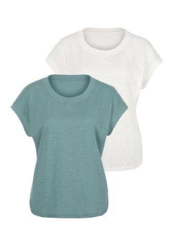 Damen-T-Shirts mit 3/4-Ärmeln, Kategorie A, Frühling/Sommer, 2 T-Shirts pro Packung, Größen 38–56, ab 2,30 €
