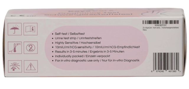 25 x KayoCare - hoch sensibele Schwangerschaftstest - Frühtest - early Pregnancy Test - Frühschwangerschaftstest 10miu/ml