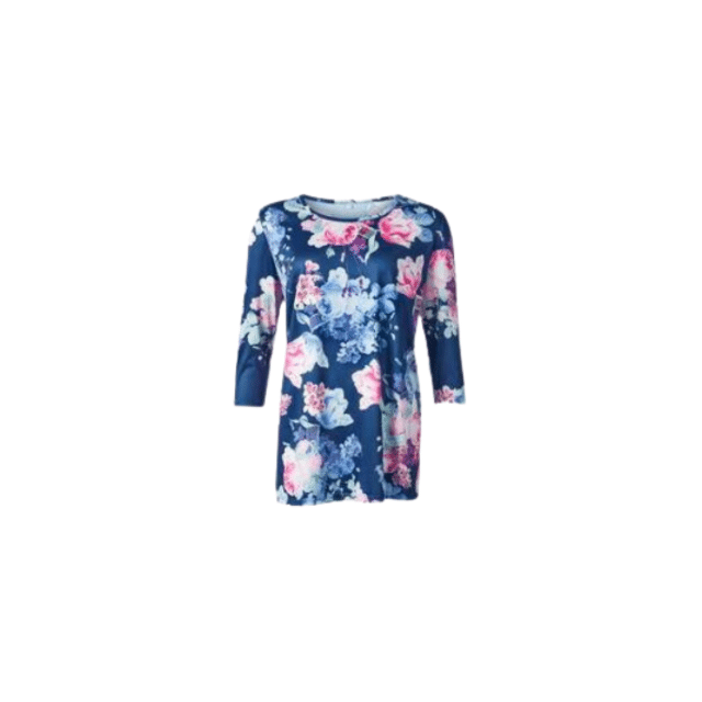 Damenshirt Blumenwelt + gratis Halstuch Damen Shirt Oberteil Kleidungsstück Damenbluse Bluse Größen Mix