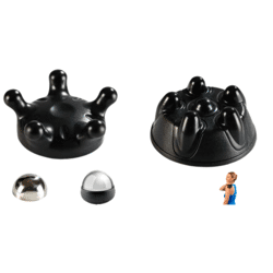 Mini Massager 3 in 1 Wellness Erholung Massagegerät Muskelstimulator elektrisch kompakt schwarz