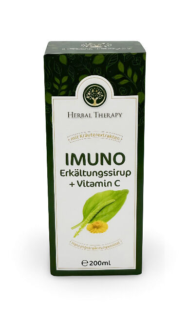 Sirup zur Immunstärkung mit Ingwer und Vitamin C  - Nahrungsergänzungsmittel mit Kräuterextrakten