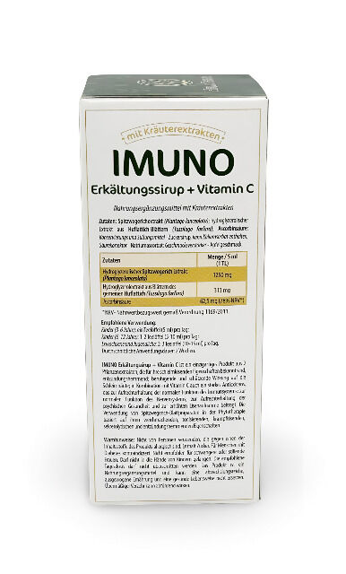 Sirup zur Immunstärkung mit Ingwer und Vitamin C  - Nahrungsergänzungsmittel mit Kräuterextrakten