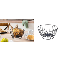 Metall-Brotkorb Brotbehälter Brotschale Küchenkorb Obstschale Dekoschale Früchtekorb