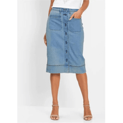 2,90 €/Stück - Damen-Jeansrock, Lagerbestand, Frühjahr-Sommer-Saison, Größen 38-54, schneller Versand