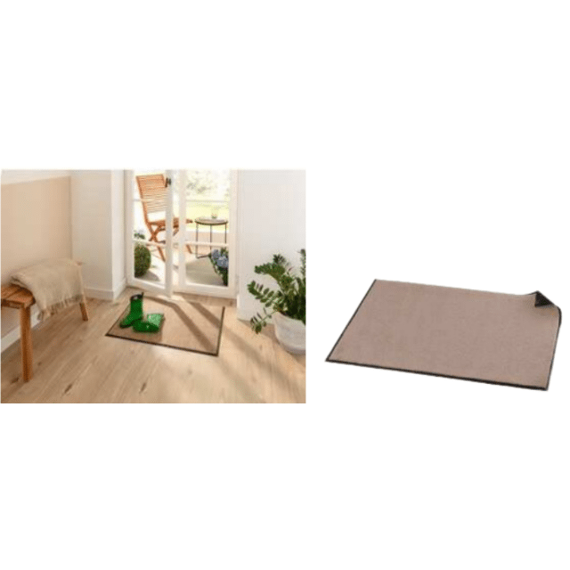 Schmutzfangmatte, Fußmatte, Fußabtretter, Haustürmatte (60x80 cm, beige)