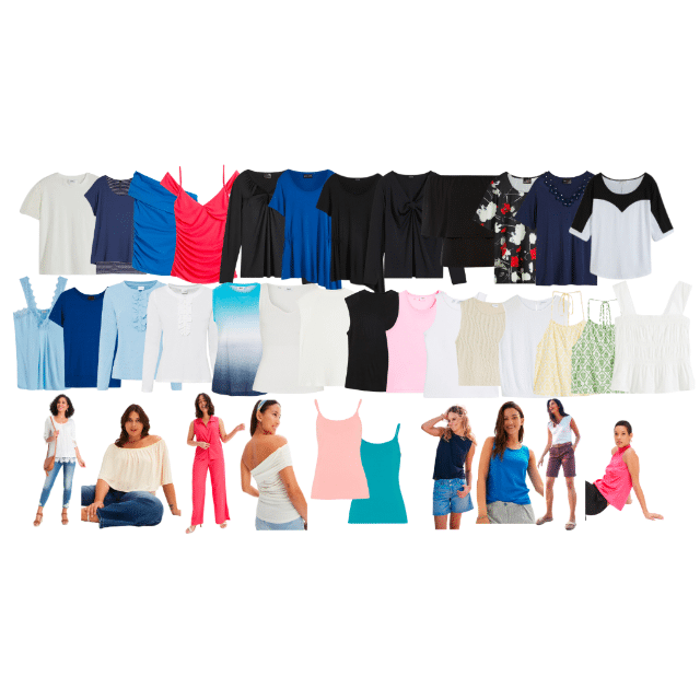 Damen Bonprix Versandhause Frauen Tops Shirts Oberteile Tanktops Bekleidung Textil Restposten Mix