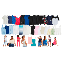 Damen Bonprix Versandhause Frauen Tops Shirts Oberteile Tanktops Bekleidung Textil Restposten Mix