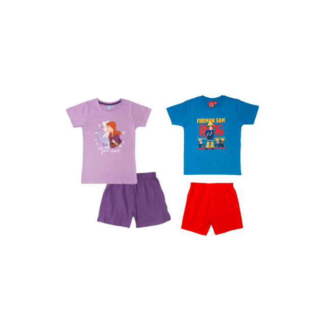 Lizenz Kinder Schlafanzug Pyjama Nachtwäsche Nachtmode Kindermode kurz Restposten Mix