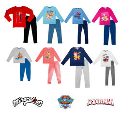 Lizenz Kinder Schlafanzug Pyjama Nachtwäsche Nachtmode Kindermode lang Restposten Mix