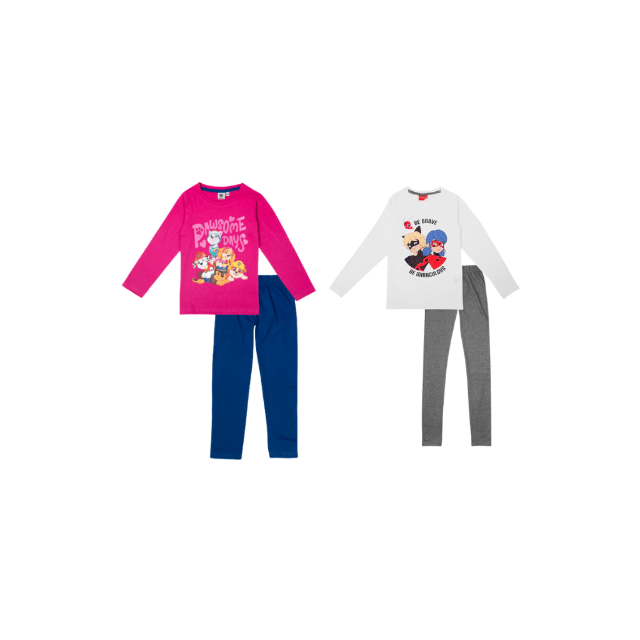 Lizenz Kinder Schlafanzug Pyjama Nachtwäsche Nachtmode Kindermode lang Restposten Mix