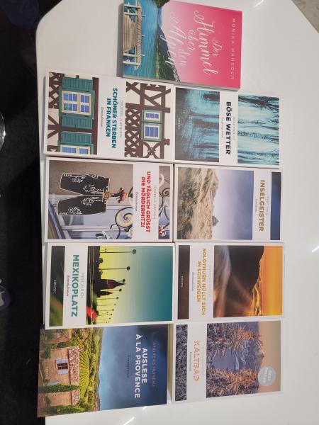 Krimi Taschenbücher, ca 300 Seiten, Remittenden Exemplare, deutsch