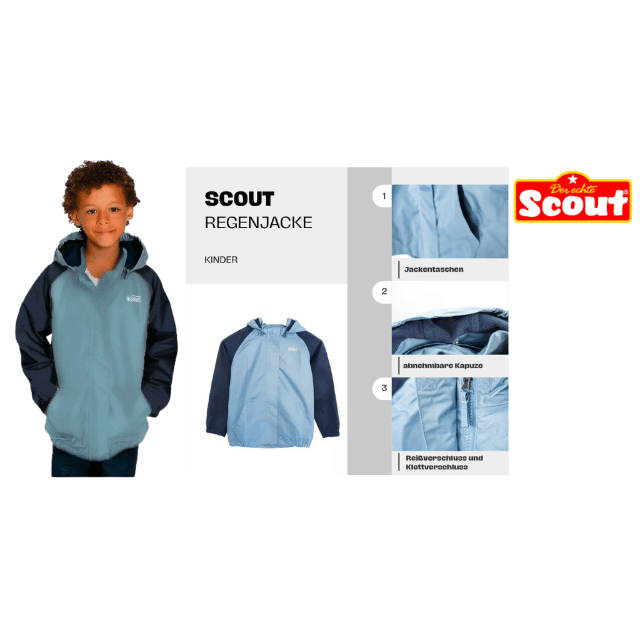 Scout Sport Kinder Jacke Windbreaker Regenjacke Outdoor Jungen Mädchen Übergangsjacke Größen Mix