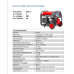 Benzin Stromgeneratoren sofort Lieferbar ab Lager Deutschland