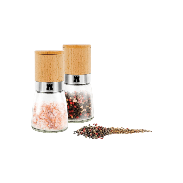 Salz und Pfeffermühle Pfeffer Streuer Mühle Holz Keramik Keramikmahlwerk luftdicht 2er Set