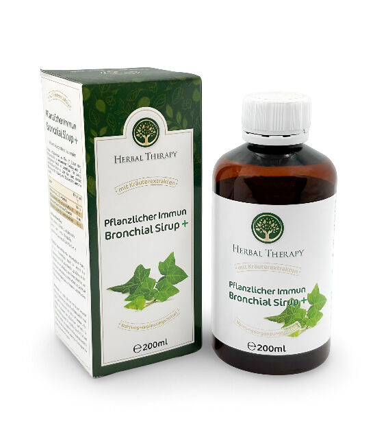 Pflanzlicher Immun Bronchial Sirup Nahrungsergänzung mit Kräuterextrakten