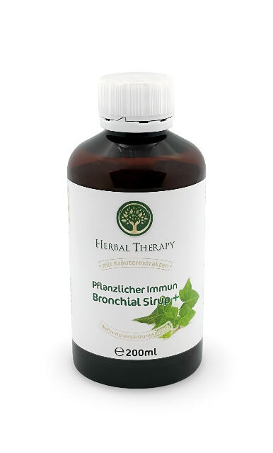 Pflanzlicher Immun Bronchial Sirup Nahrungsergänzung mit Kräuterextrakten