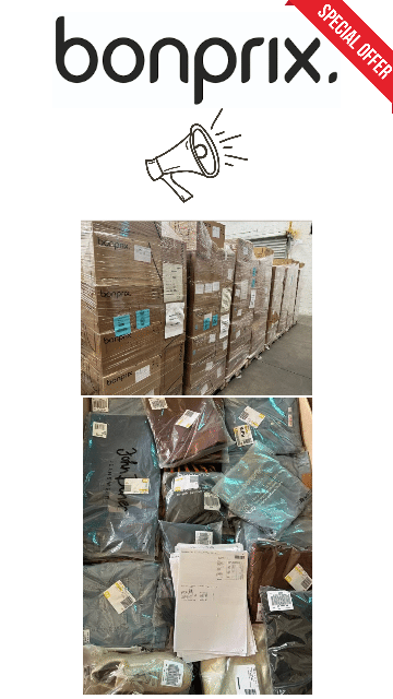 Bonprix Palettenware Kleidung Export Restposten Mode Bekleidung Großhandel Kleidung Paletten Overstock Textil Fashion Stocklots Clothes Text