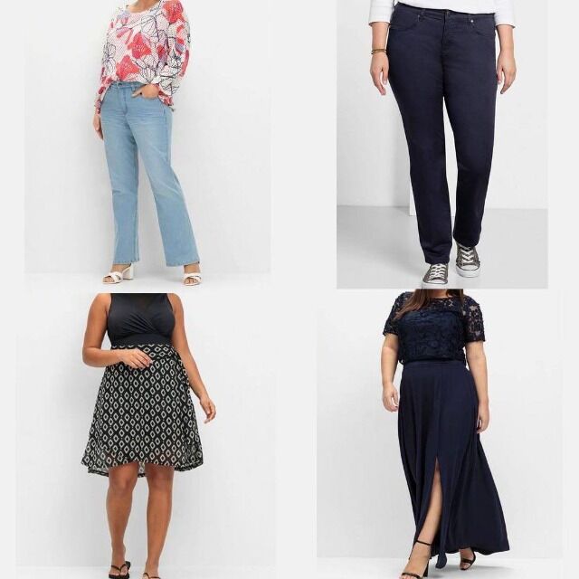 5,50 €/Stk. – Übergrößen-Damenmode der Marke Sheego: Kleider, Jeans, Blusen, Jacken, T-Shirts, Unterwäsche