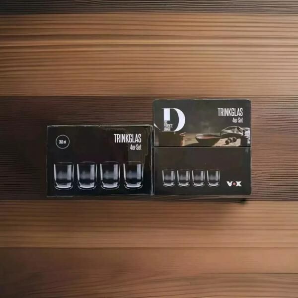 Trink und Weingläser das Perfekte Dinner Sets im Anthrazit Designe 350 ml. 50er Sets...NEUWARE