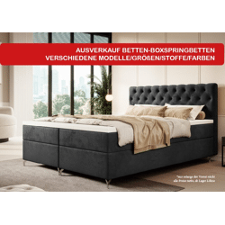 Ausverkauf Betten - Boxspringbetten verschiedene Modelle und Größen, Stoffe und Farben