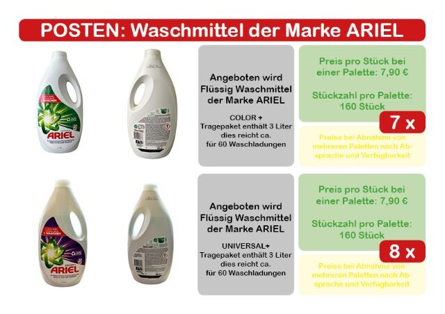 Posten Waschmittel Flüssig Universal und Color - begrenzte Verfügbarkeit