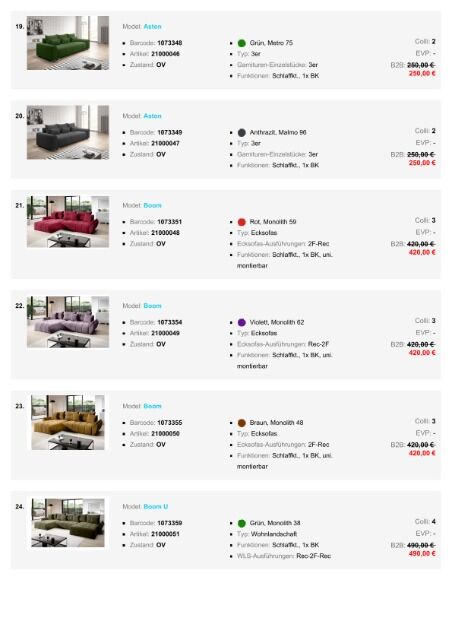 Posten Möbel Sofas, Ecksofa, Wohnlandschaft alle Modelle mit Funktionen