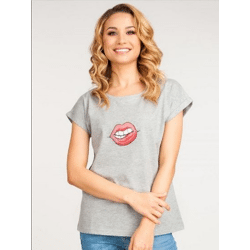 Damen Baumwolle T-shirt mit Print - diverse Modelle mit verschiedenen Größen und Farben