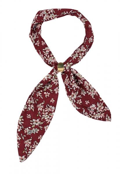 Schal m. Schmuckring, bordeaux