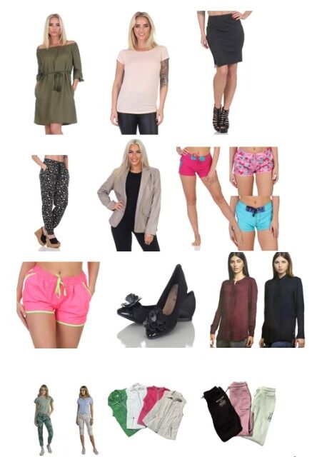 Palettenware  Damen Bekleidung Textilien Schuhe Restposten 10.000 Stk.