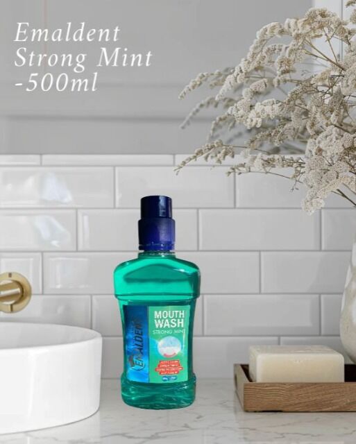 EMALDENT Mouth Wash -Strong Mint - 500ml - EU1. - Made in EU
