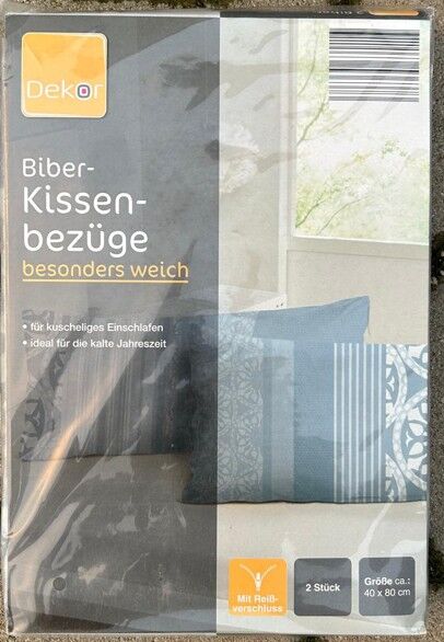 2er Pack Biber Kissenbezüge