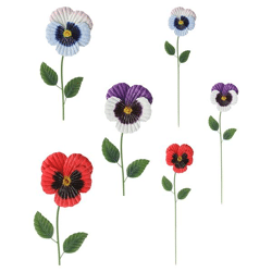 Gartenstecker Mohnblume, 3/s, L, ca.21x100cm