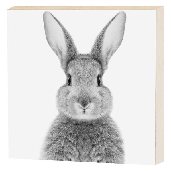 Bild zum Stellen, Hase, 15x15cm 