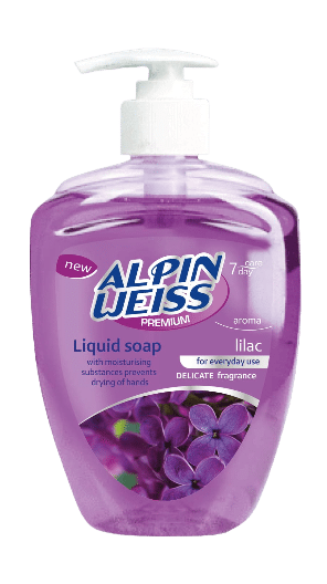 Alpinweiss Flüssigseife, Liquid Soap, Strawberry, Liliac, Apple, Lily of the valley 500ml